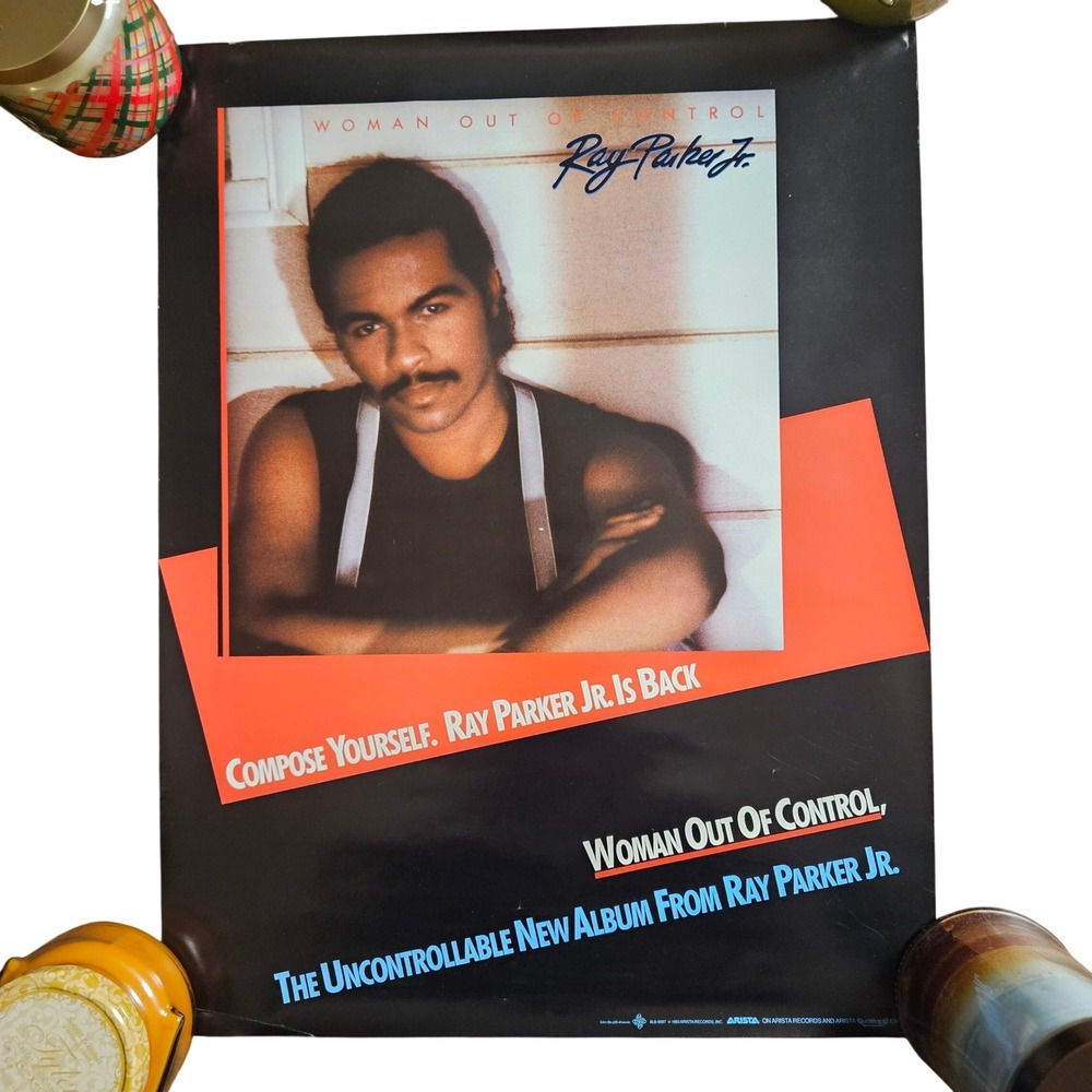 Ray Parker Jr. Woman‎ Out Of Control Vintage 1983 Promo Poster 17x22 Arista Funk